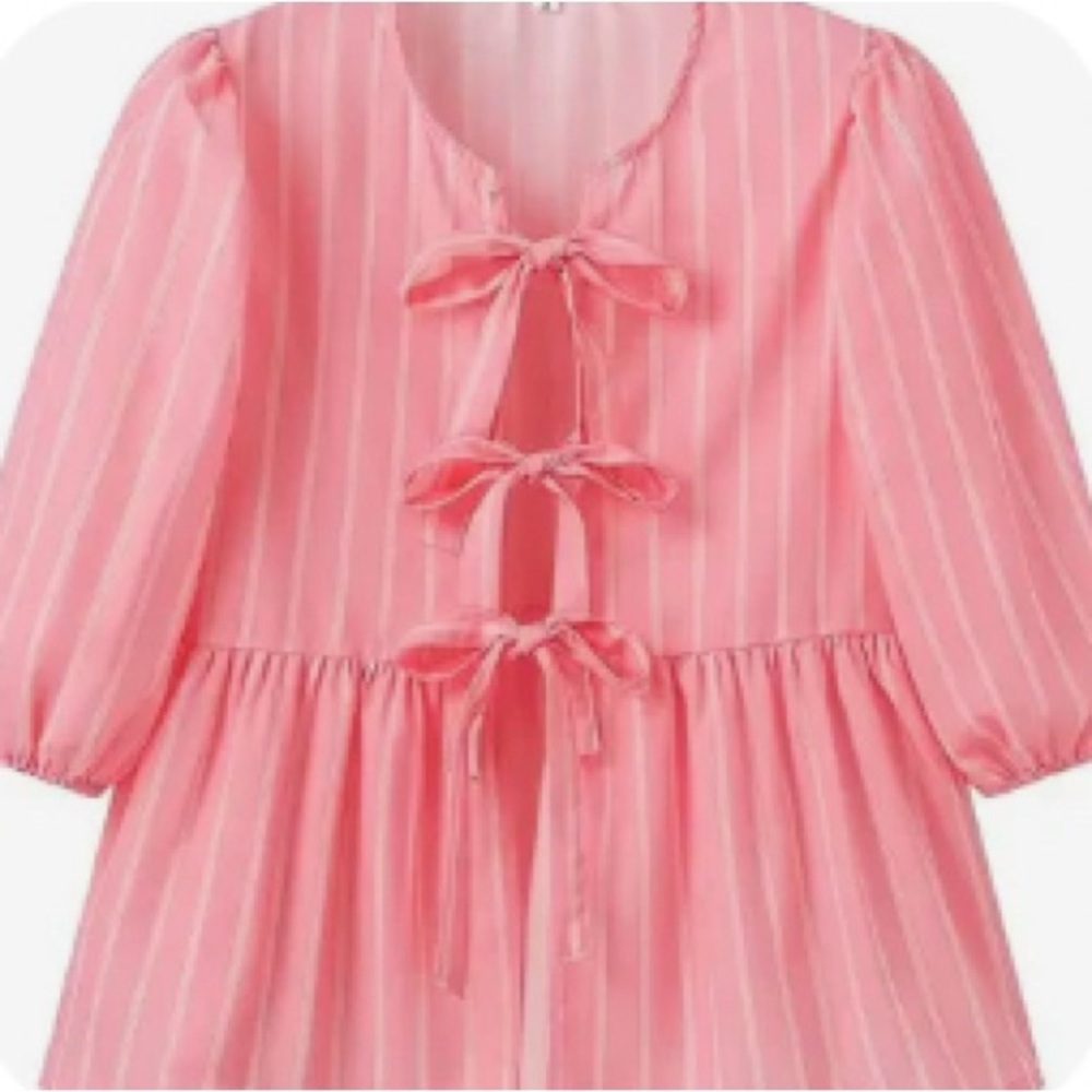 Pink Striped Women's Top
